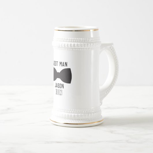 Groom Best Man Wedding Party Gift Bierpul (Voorkant rechts)