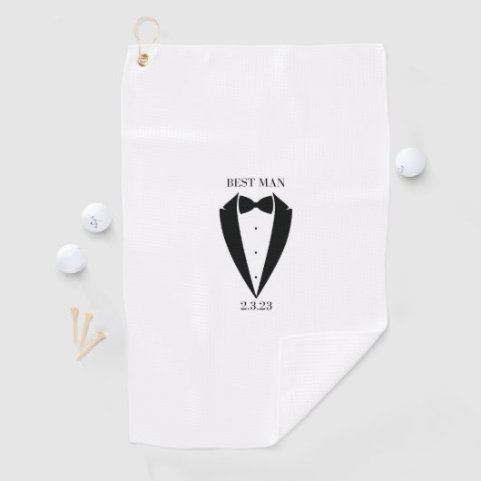 Groom Best Man Wedding Party Gift Golf Towel Golfhanddoek (Insitu)