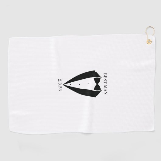 Groom Best Man Wedding Party Gift Golf Towel Golfhanddoek (Horizontaal)