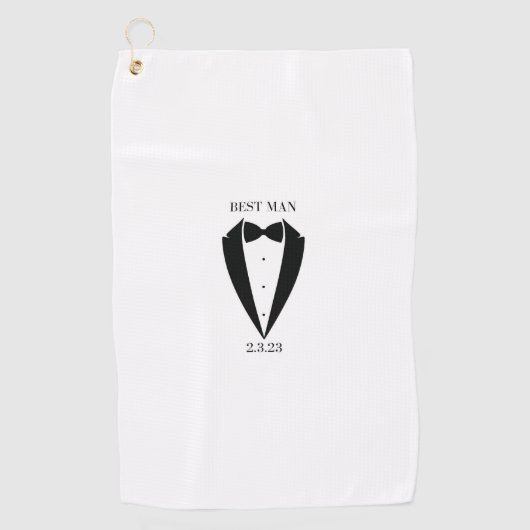 Groom Best Man Wedding Party Gift Golf Towel Golfhanddoek (Voorkant)