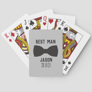 Groom Best Man Wedding Party Gift Pokerkaarten