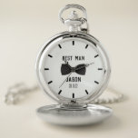 Groom Best Man Wedding Party Gift Zakhorloge<br><div class="desc">Groom Best Man Wedding Party Gift Pocket Watch. Kies de kleur van het horloge van het optiesmenu. Veel plezier met dit coole en leuke design.</div>
