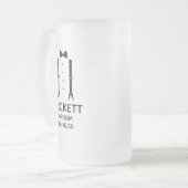 Groom Black Bow Stropdas Matglas Bierpul (Voorkant links)