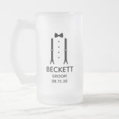 Groom Black Bow Stropdas Matglas Bierpul (Links)