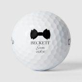 Groom Black Bow Tie Golfballen (Voorkant)
