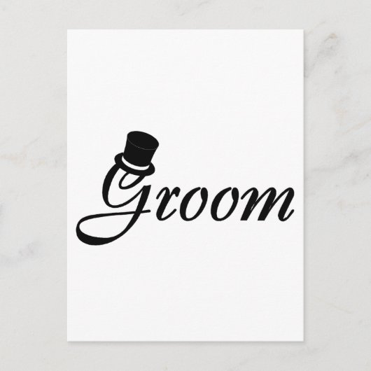 Groom (Blk top-hoed) Briefkaart (Voorkant)