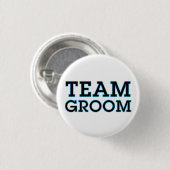 Groom Blue Outline team Ronde Button 3,2 Cm (Voorkant /achterkant)