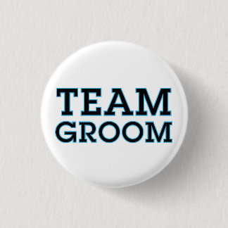 Groom Blue Outline team Ronde Button 3,2 Cm