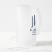 Groom Blue Stropdas Matglas Bierpul (Voorkant rechts)