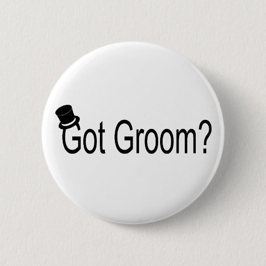 Groom (bovenste hoed) ronde button 5,7 cm (Voorkant)