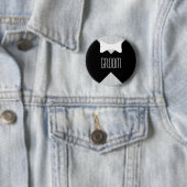 Groom Bowtie & Stripes Ronde Button 5,7 Cm (In situ)