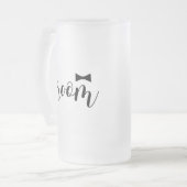 Groom-Bowtie Wedding, Bachelor-party Matglas Bierpul (Voorkant links)