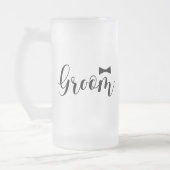 Groom-Bowtie Wedding, Bachelor-party Matglas Bierpul (Links)