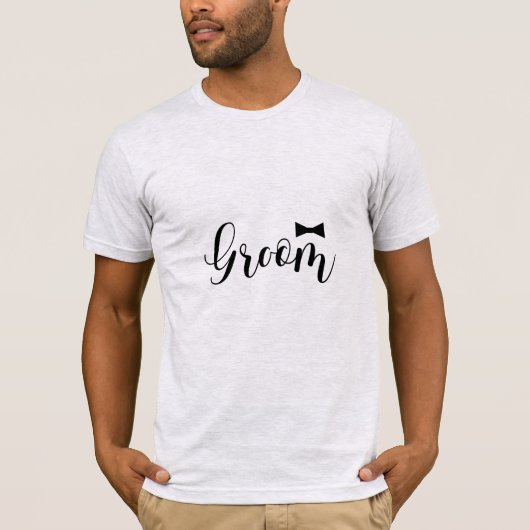 Groom Bowtie Wedding Bachelor T-shirt (Voorkant)