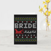 Groom Bride Kerstmis op Ugly Matching Couple Gi Kaart (Gele Bloem)
