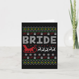 Groom Bride Kerstmis op Ugly Matching Couple Gi Kaart