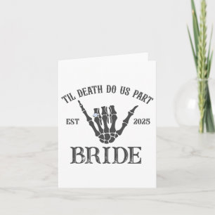 Groom Bride Skeleton Gothic Halloween Verloving W Kaart