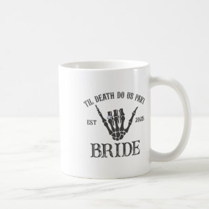 Groom Bride Skeleton Gothic Halloween Verloving W Koffiemok