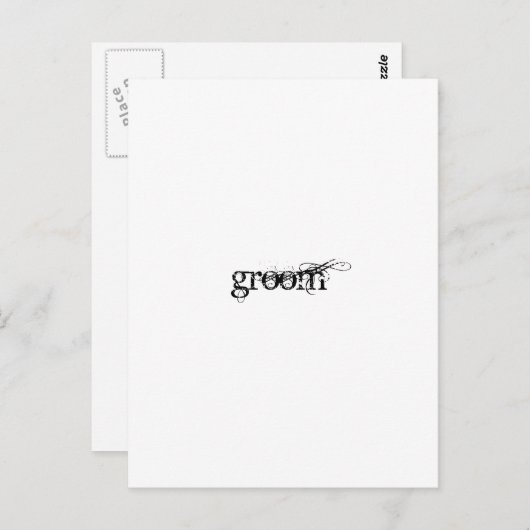 Groom Briefkaart (Voorkant / Achterkant)