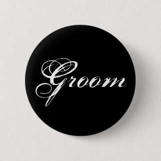 Groom Button in zwart