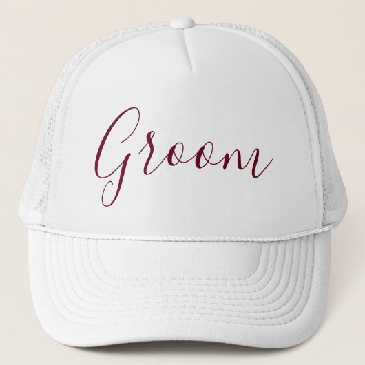 Groom Calligraphy Trucker Pet (Voorkant)