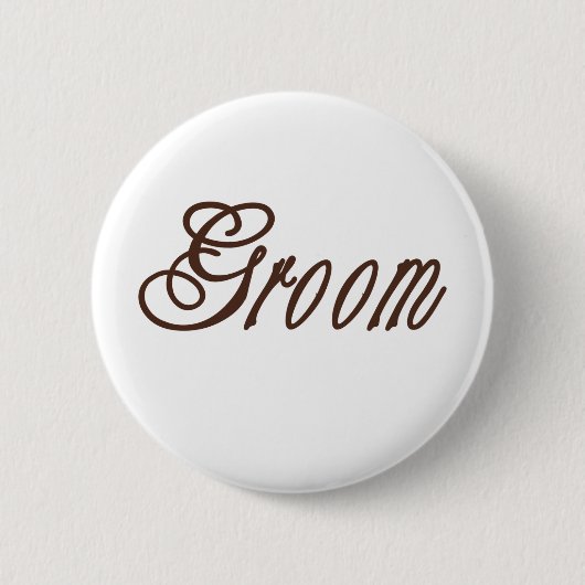 Groom Classy Browns Ronde Button 5,7 Cm (Voorkant)