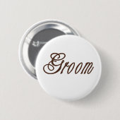 Groom Classy Browns Ronde Button 5,7 Cm (Voorkant /achterkant)