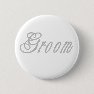 Groom Classy Grays Ronde Button 5,7 Cm