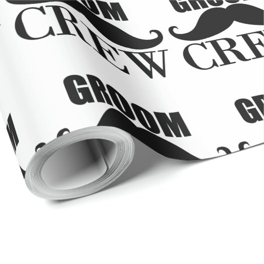 Groom Crew Bachelor Party Weddenschap Black Gift Cadeaupapier (Rol Hoek)
