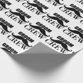 Groom Crew Bachelor Party Weddenschap Black Gift Cadeaupapier (Hoek)