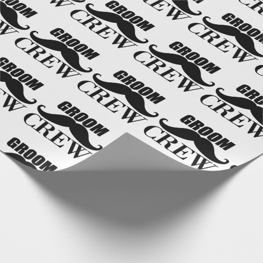 Groom Crew Bachelor Party Weddenschap Black Gift Cadeaupapier (Hoek)