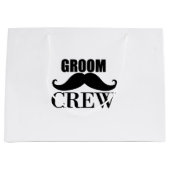 Groom Crew Bachelor Party Weddenschap Black Gift Groot Cadeauzakje (Voorkant)