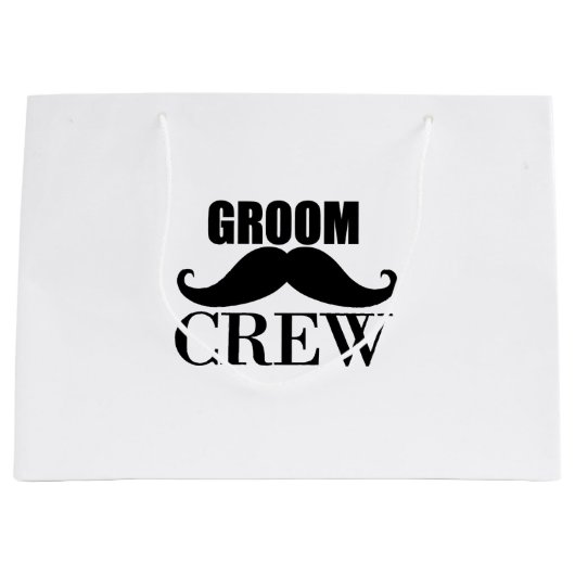 Groom Crew Bachelor Party Weddenschap Black Gift Groot Cadeauzakje (Voorkant)