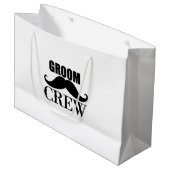 Groom Crew Bachelor Party Weddenschap Black Gift Groot Cadeauzakje (Voorkant Gekanteld)