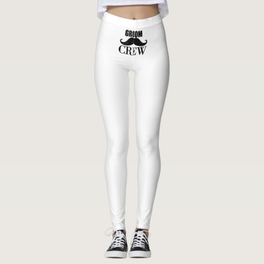 Groom Crew Bachelor Party Weddenschap Black Gift Leggings (Voorkant)