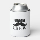 Groom Crew Bachelor Party Weddenschap Black Grunge Blikjeskoeler (Blikje Voorkant)