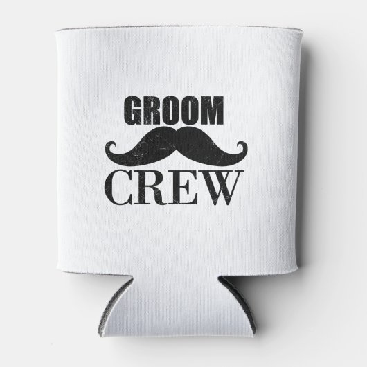 Groom Crew Bachelor Party Weddenschap Black Grunge Blikjeskoeler (Voorkant)