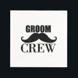 Groom Crew Bachelor Party Weddenschap Black Grunge Servet<br><div class="desc">Dit is een geweldig cadeauidee voor alle vrijgezellenfeest,  een vrijgezellenfeest en bruiloft.</div>