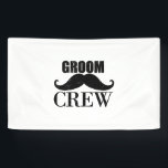 Groom Crew Bachelor Party Weddenschap Black Grunge Spandoek<br><div class="desc">Dit is een geweldig cadeauidee voor alle vrijgezellenfeest,  een vrijgezellenfeest en bruiloft.</div>