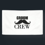 Groom Crew Bachelor Party Weddenschap Black Grunge Spandoek<br><div class="desc">Dit is een geweldig cadeauidee voor alle vrijgezellenfeest,  een vrijgezellenfeest en bruiloft.</div>