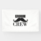 Groom Crew Bachelor Party Weddenschap Black Grunge Spandoek (Horizontaal)