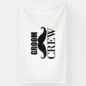 Groom Crew Bachelor Party Weddenschap Black Grunge Spandoek (Verticaal)