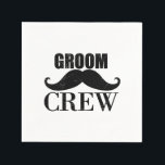 Groom Crew Bachelor Party Wedding Black Grunge Servet<br><div class="desc">Dit is een geweldig cadeauidee voor alle vrijgezellenfeest,  een vrijgezellenfeest en bruiloft.</div>