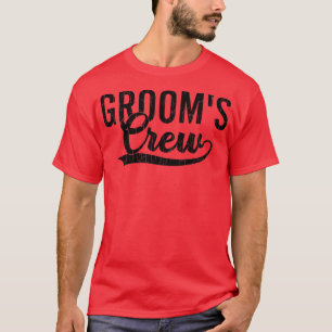 Groom Crew Funny Husband Weddenschap Gehuwd Grafis T-shirt