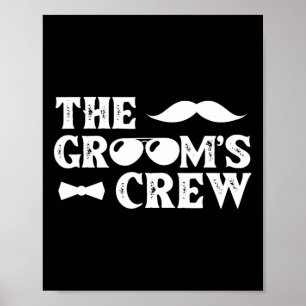 Groom Crew Groomsman Bachelor Party Trouwgroep Poster