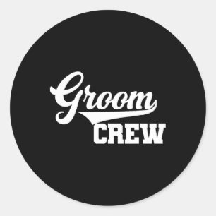 Groom Crew Groomsman Bachelor Party Trouwgroep Ronde Sticker