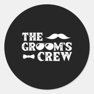 Groom Crew Groomsman Bachelor Party Trouwgroep Ronde Sticker