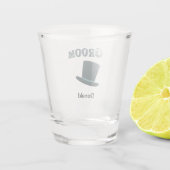 GROOM Custom Naam Top Hoed Bier Shot Glas (Achterkant)