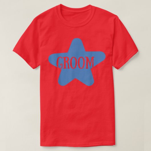 Groom Cute Engagement Wedding Party Matching T-shirt (Design voorkant)