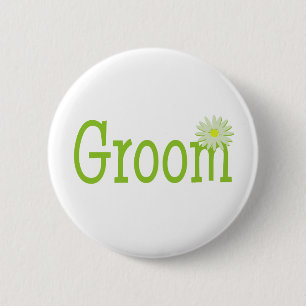 Groom/Daisy Ronde Button 5,7 Cm